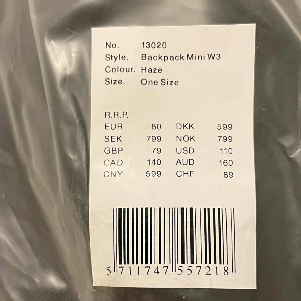 Rains Backpack Mini Haze W3 Style 13020 Carry On NEW‎